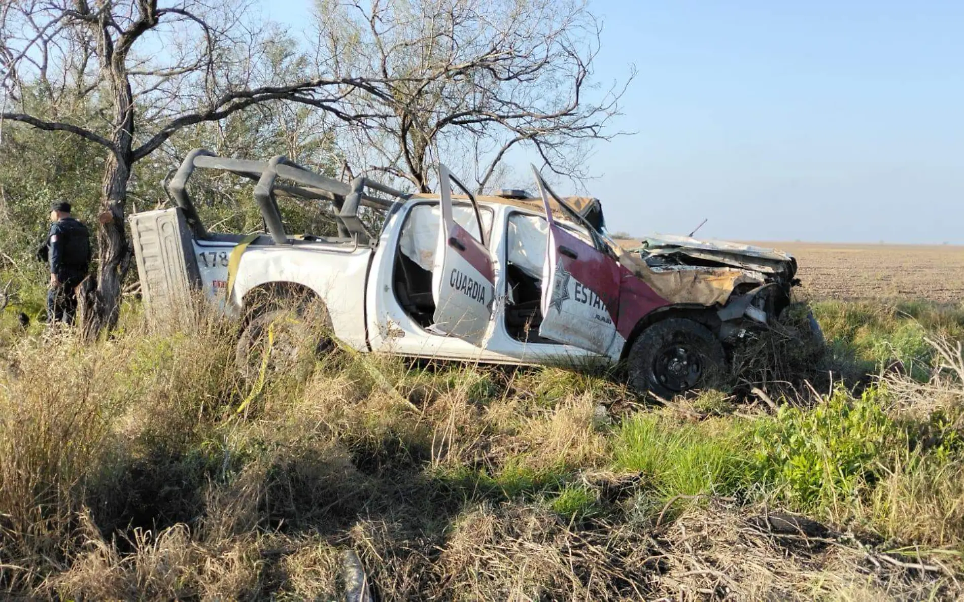 Mueren en accidente carretero dos policías de Tamaulipas  